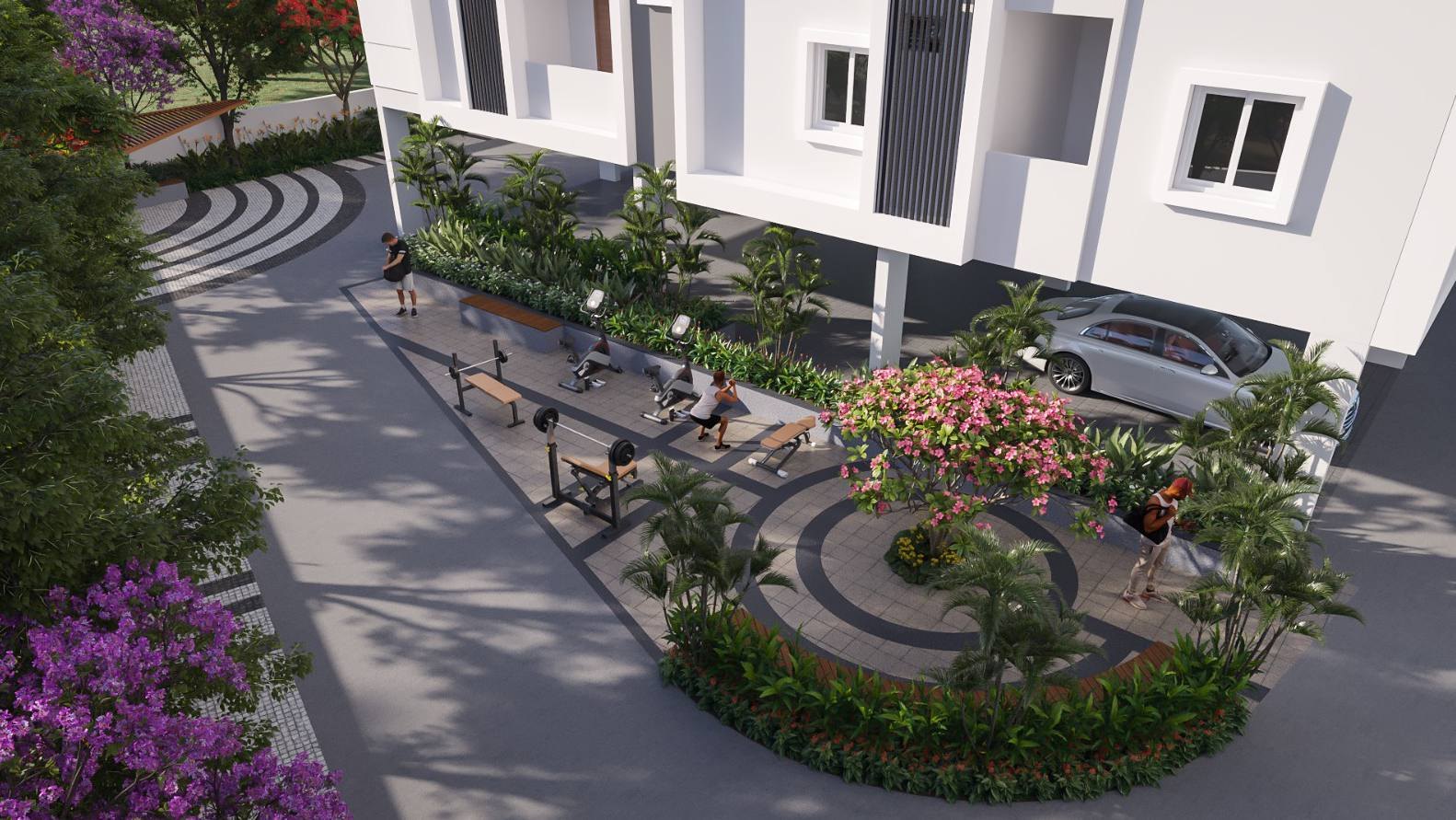 Outdoor Gym at Arkala Courtyard, Almasguda, Hyderabad