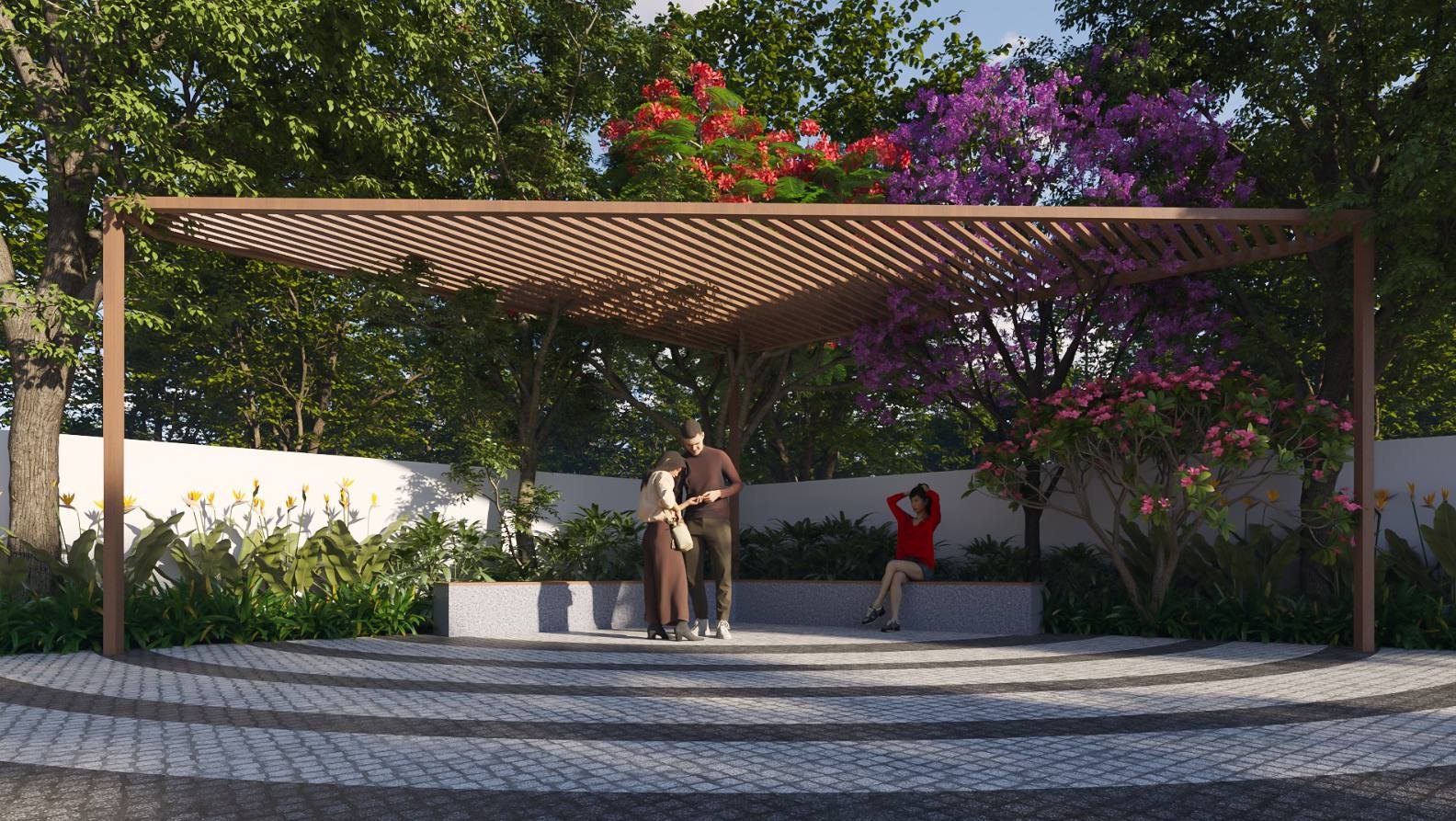 Pergola at Arkala Courtyard, Almasguda, Hyderabad